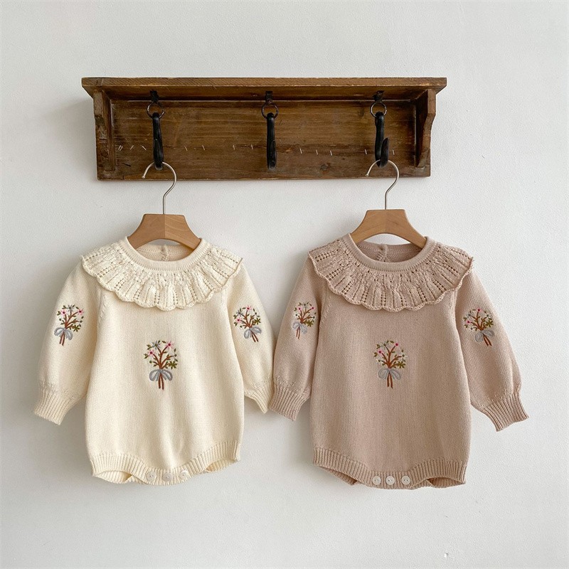 Macacão recém-nascido bordado  - Newborn Baby Girl Romper Floral avaliação e preço