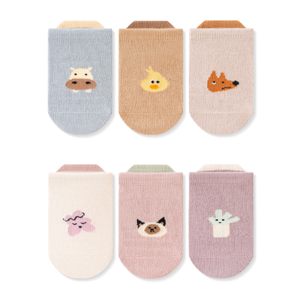 6 pares de meias antiderrapant - Unisex Baby Socks Non Slip avaliação e preço